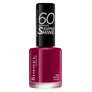 Rimmel London 60 Seconds Super Shine Nail Polish 8ml ─ #320 Rapid Ruby kuva