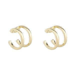 Snö Of Sweden Mette Cuff Earrings – Plain Gold kuva
