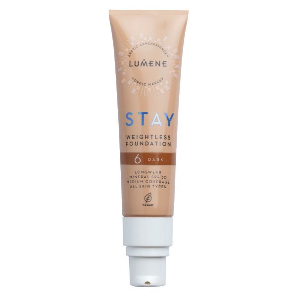 Lumene Stay Weightless Foundation SPF30 30ml ─ 6 Dark kuva