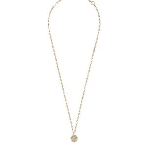 Snö Of Sweden Rue Coin Pendant Necklace 40 cm ─ Plain Gold kuva