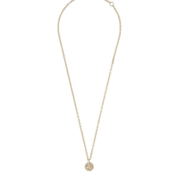 Snö Of Sweden Rue Coin Pendant Necklace 40 cm ─ Plain Gold kuva