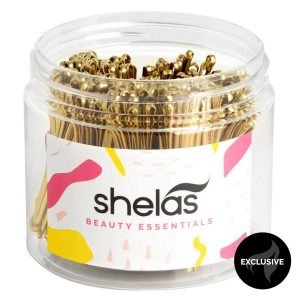 Shelas Hiuspinnit 300 kpl - Kullanvärinen kuva