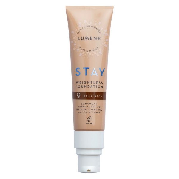 Lumene Stay Weightless Foundation SPF30 30ml ─ 9 Deep Rich kuva