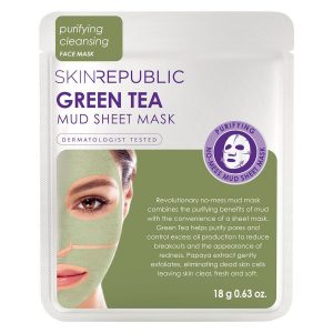 Skin Republic Green Tea Mud Sheet Face Mask 18 g kuva