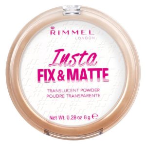 Rimmel London Insta Fix And Matte Powder 8 g ─ #001 Translucent kuva
