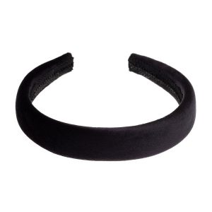 DARK Velvet Hairband Broad ─ Black kuva