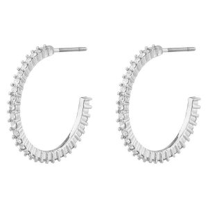 Snö of Sweden Satin Ring Earring - Silver/Clear kuva