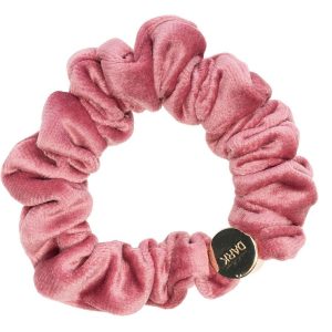 DARK Velvet Mini Scrunchie ─ Dusty Rose kuva