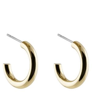 Snö of Sweden Adara Small Oval Earring 18 mm - Plain Gold kuva