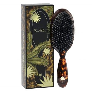 Fan Palm Boar & Nylon Brush Tortoise Shell ─ Medium kuva
