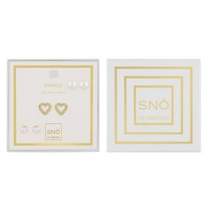 Snö Of Sweden Valentine Sparkle Earring Set – Gold/Clear kuva