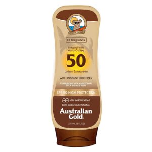 Australian Gold 50 Lotion Sunscreen With Instant Bronzer 237ml kuva