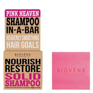 Biovène Hair Care Shampoo Bar Nourish Restore Pink Heaven 40 g kuva