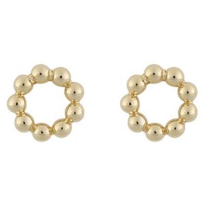 Snö Of Sweden Point Small Round Earring ─ Plain Gold kuva