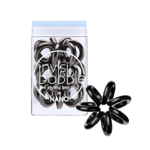 Invisibobble Nano 3 Styling Hair Rings - True Black kuva