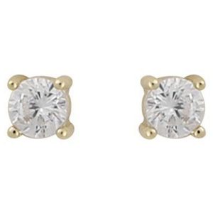 Snö Of Sweden Camille Small Stone Earring ─ Gold/Clear kuva