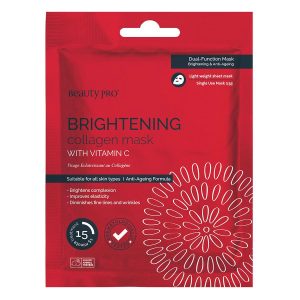 BeautyPro Brightening Collagen Sheet Mask With Vitamin C 23 g kuva
