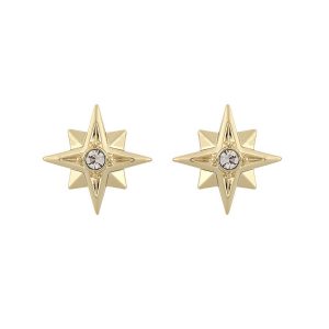 Snö Of Sweden Feliz Small Stone Earring ─ Gold/Clear kuva