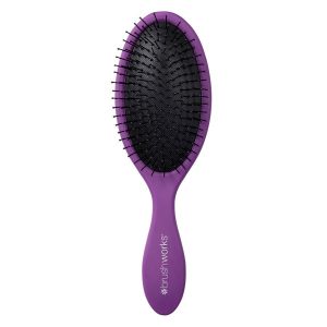 Brushworks Oval Detangling Hair Brush - Purple kuva