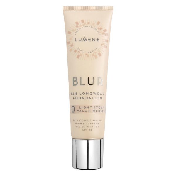 Lumene Blur 16H Longwear Foundation SPF 15 30ml - 0 Light Ivory kuva