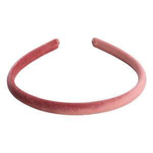 DARK Velvet Hairband Thin ─ Dusty Rose kuva