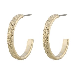 Snö Of Sweden Day Small Ring Earring Plain ─ Gold kuva