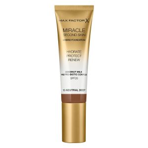 Max Factor Miracle Second Skin Foundation 33ml ─ #012 Neutral Deep kuva