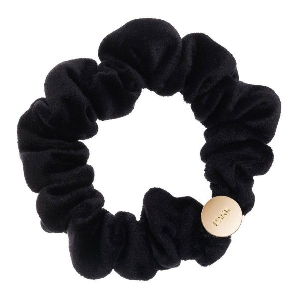 DARK Velvet Mini Scrunchie ─ Black kuva