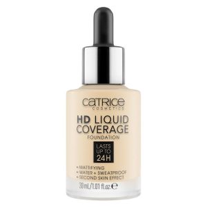 Catrice HD Liquid Coverage Foundation 30ml – Porcelain Beige 002 kuva