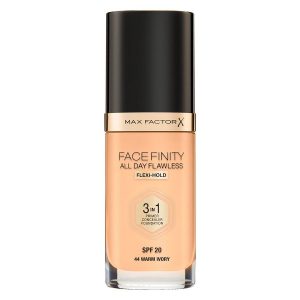 Max Factor Facefinity All Day Flawless 3-in-1 Foundation 30ml – 44 Warm Ivory kuva