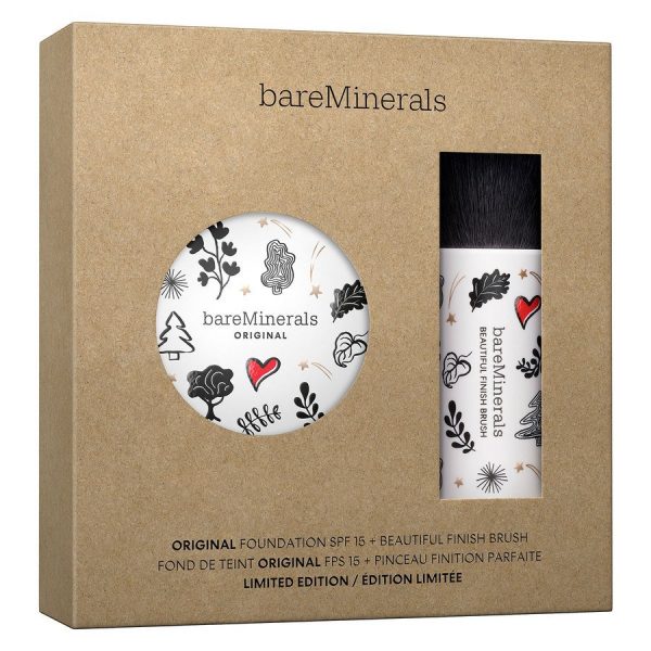 bareMinerals Deluxe Original Foundation SPF 15 & Beautiful Finish Brush Kit – Fairly Light kuva