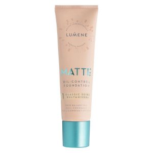 Lumene Matte Oil-Control Foundation 30ml - 1 Classic Beige kuva