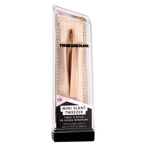 Tweezerman Rose Gold Mini Slant Tweezer & Pouch kuva