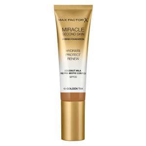 Max Factor Miracle Second Skin Foundation 33ml ─ #010 Golden Tan kuva