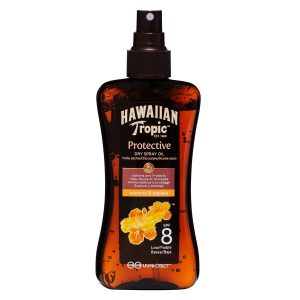 Hawaiian Tropic Protective Dry Spray Oil  SPF 8 200ml kuva