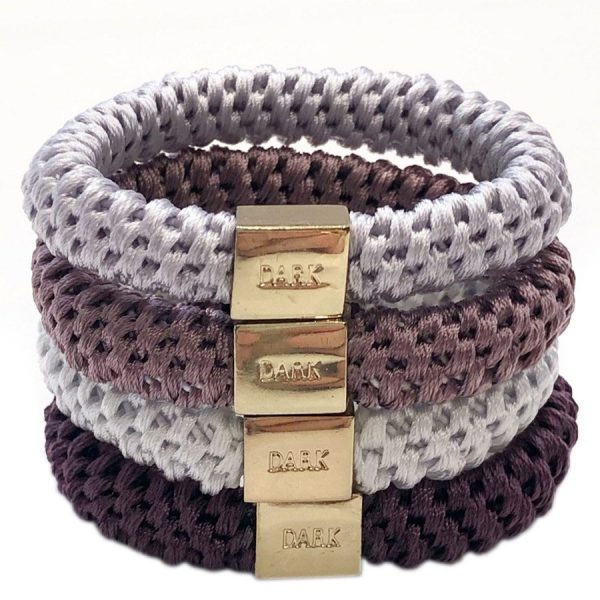 DARK Fat Hair Ties ─ Dusty Grape 4 kpl kuva