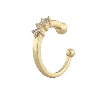 Snö Of Sweden Smal Stone Cuff Earring ─ Gold/Clear 1 pari kuva