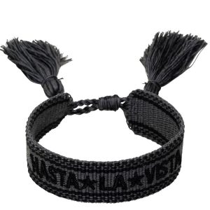 DARK Woven Friendship Bracelet "Hasta La Vista" ─ Dark Grey kuva