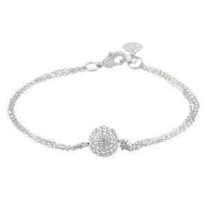 Snö Of Sweden Zin Chain Bracelet 3-string - Silver/Clear kuva