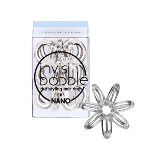 Invisibobble Nano 3 Styling Hair Rings - Crystal Clear kuva
