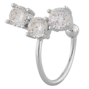 Snö Of Sweden Camille Big Cuff Earring 1 kpl ─ Silver/Clear kuva