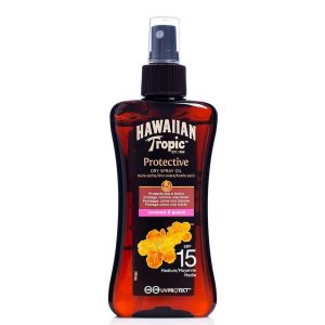 Hawaiian Tropic Protective Dry Spray Oil SPF 15 200ml kuva