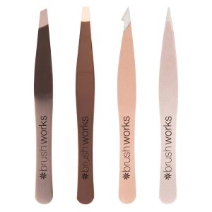Brush Works HD Combination Tweezer Set – Gold kuva