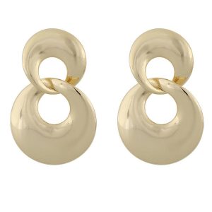 Snö Of Sweden Anglais Short Earring Plain ─ Gold kuva