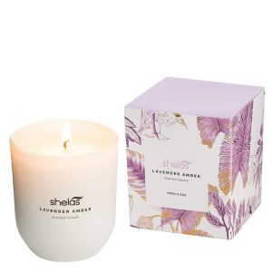 Shelas Tuoksukynttilä Lavender Amber 150 g kuva