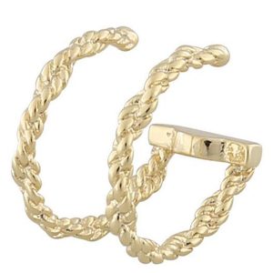 Snö Of Sweden Marion Big Cuff Earring 1 kpl ─ Plain Gold kuva