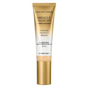 Max Factor Miracle Second Skin Foundation 33ml ─ #002 Fair Light kuva