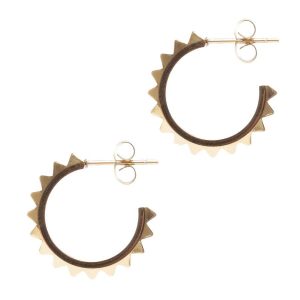 DARK Stud Hoop Small ─ Gold kuva