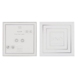 Snö Of Sweden Valentine Glow Earring Set – Silver/Clear kuva