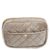 Fan Palm Beauty Bag Quilted Velvet Medium – Camel